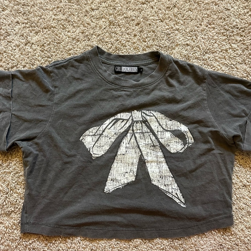 Gray Bow Kids T-Shirt
